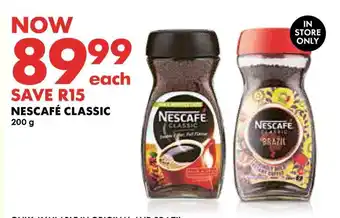 Woolworths NESCAFE CLASSIC 200g offer