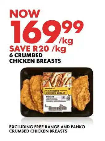 Woolworths 6 CRUMBED CHICKEN BREASTS offer