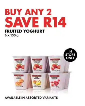 Woolworths FRUITED YOGHURT 6x100g offer