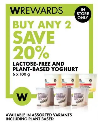 LACTOSE-FREE AND PLANT-BASED YOGHURT 6x100g