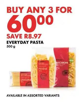 Woolworths EVERYDAY PASTA 500g offer