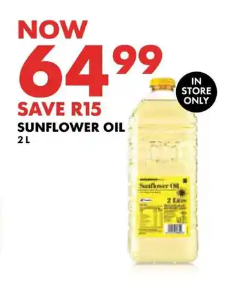Woolworths SUNFLOWER OIL 2L offer