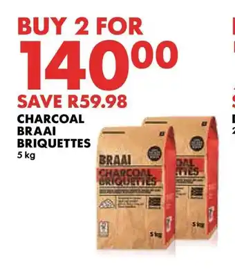 Woolworths CHARCOAL BRAAI BRIQUETTES 5kg offer