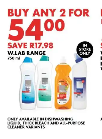 Woolworths W.LAB RANGE 750ml offer