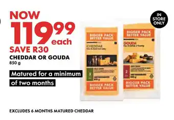Woolworths CHEDDAR OR GOUDA 850g offer