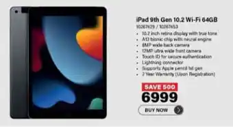 Incredible Connection iPad 9th Gen 10.2 Wi-Fi 64GB offer