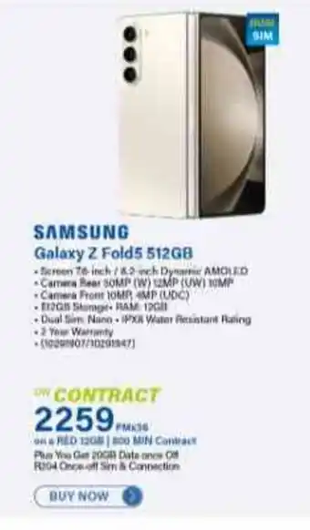 Incredible Connection SAMSUNG Galaxy Z Fold 512GB on Contract offer