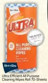 Pick n Pay Ultra Efficient All Purpose Cleaning Wipes Roll 70-Sheets offer