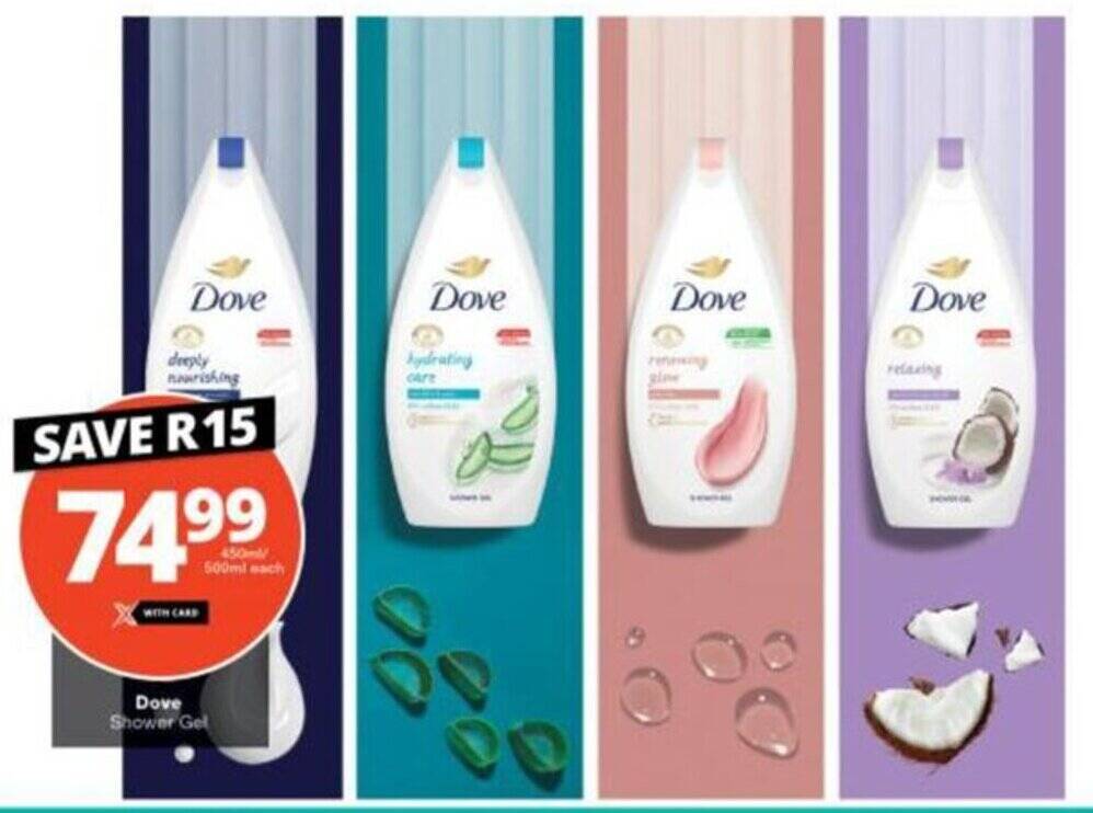 Dove Shower Gel offer at Checkers