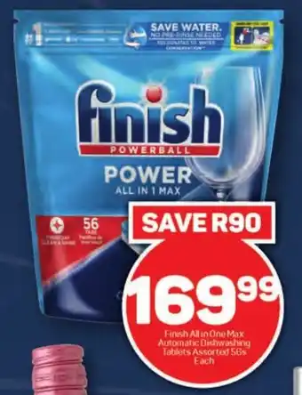 Pick n Pay Hypermarket Finish All in One Max Automatic Dishwashing Tablets Assorted 56s Each offer