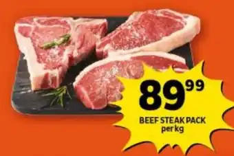 Shoprite BEEF STEAK PACK per kg offer