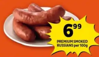 Shoprite PREMIUM SMOKED RUSSIANS per 100g offer