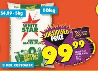 Shoprite WHITE STAR SUPER MAIZE MEAL 10kg offer