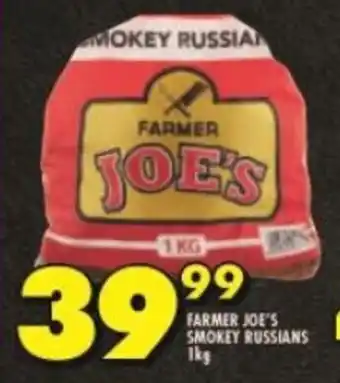 Shoprite FARMER JOE'S SMOKEY RUSSIANS 1KG offer