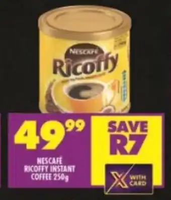Shoprite NESCAFE RICOFFY INSTANT COFFEE 250g offer
