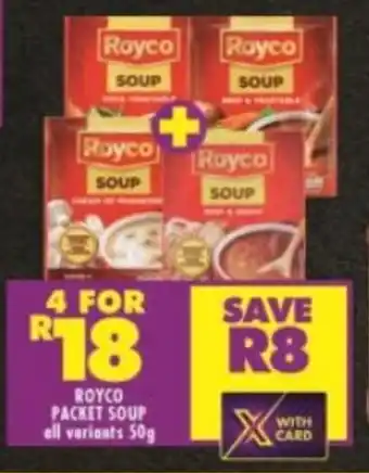 Shoprite ROYCO PACKET SOUP all variants 50g offer