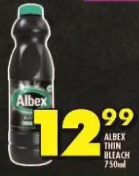 Shoprite ALBEX THIN BLEACH 750ml offer