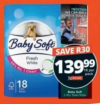 Checkers Baby Soft 2-Ply Toilet Rolls offer