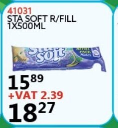 Africa Cash and Carry Sta Soft R/Fill 1x500ml offer