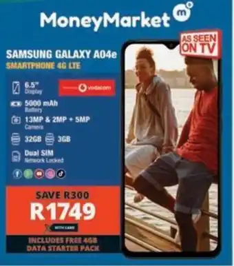 Checkers SAMSUNG GALAXY A04e SMARTPHONE 4G LTE offer