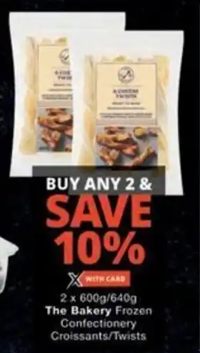 Checkers 2 x 600g/640g The Bakery Frozen Confectionery Croissants/Twists offer