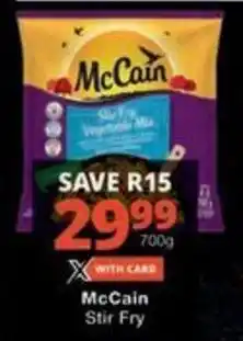 Checkers McCain Stir Fry offer