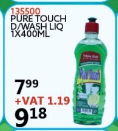 Africa Cash and Carry Pure Touch D/Wash Liq 1x400ml offer