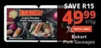 Checkers Eskort Pork Sausages offer