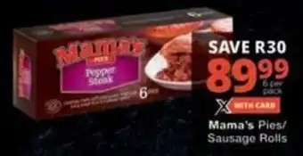 Checkers Mama's Pies/ Sausage Rolls offer