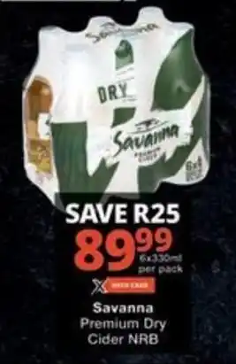 Checkers Savanna Premium Dry Cider NRB offer