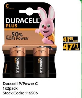 Africa Cash and Carry Duracell P/Power C 1x2pack offer