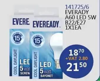 Africa Cash and Carry Eveready A60 LED 5W B22/E27 offer