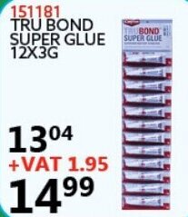 Africa Cash and Carry Tru Bond Super Glue 12x3g offer