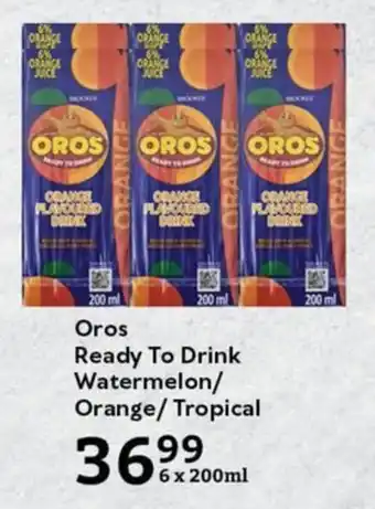 Oxford Freshmarket Oros Ready To Drink Watermelon/ Orange/Tropical offer