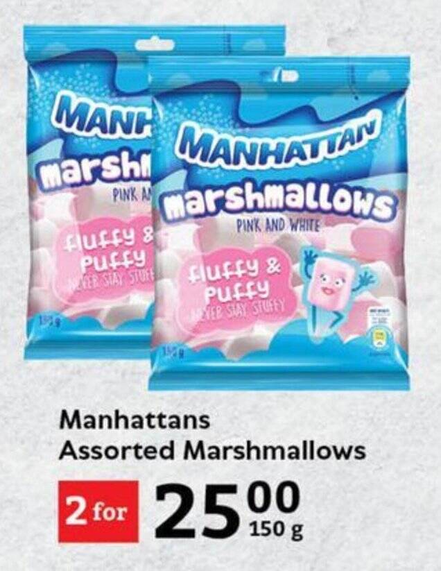Manhattans Assorted Marshmallows offer at Oxford Freshmarket