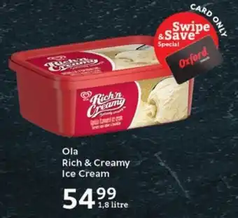 Oxford Freshmarket Ola Rich & Creamy Ice Cream offer
