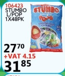 Africa Cash and Carry Stumbo L/Pop 1x48pk offer