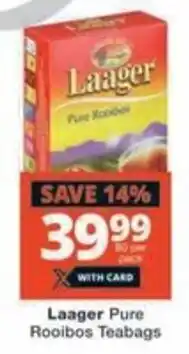 Checkers Laager Pure Rooibos Teabags offer
