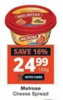 Checkers Melrose Cheese Spread offer