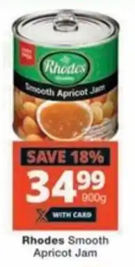 Checkers Rhodes Smooth Apricot Jam offer