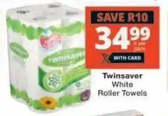 Checkers Twinsaver White Roller Towels offer