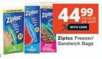 Checkers Ziploc Freezer/ Sandwich Bags offer