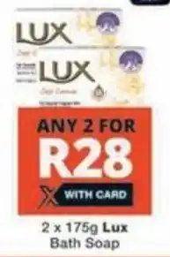 Checkers 2x 175g Lux Bath Soap offer