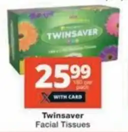 Checkers Twinsaver Facial Tissues offer