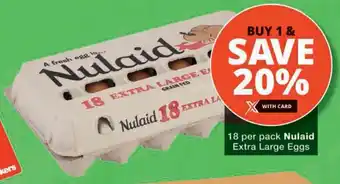 Checkers Hyper 18 per pack Nulaid Extra Large Eggs offer