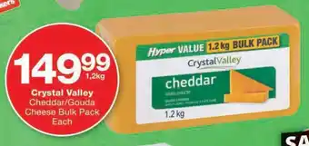 Checkers Hyper Crystal Valley Cheddar/Gouda Cheese Bulk Pack offer