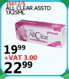 All Clear Asstd 1x25ml