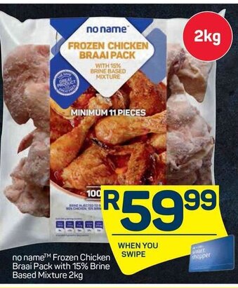 Pick n Pay No Name Frozen Chicken Braai Pack 2kg offer
