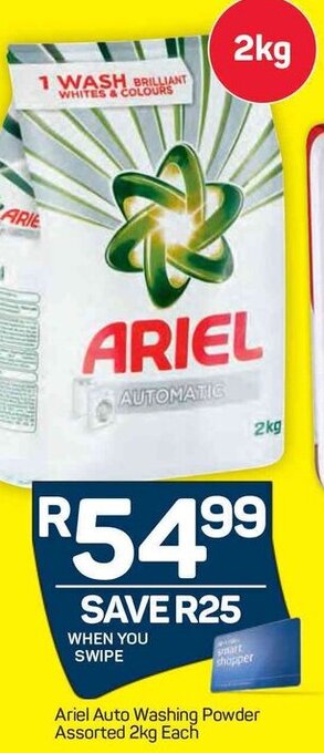 Pick n Pay Ariel Auto Washing Powder Assorted 2kg offer