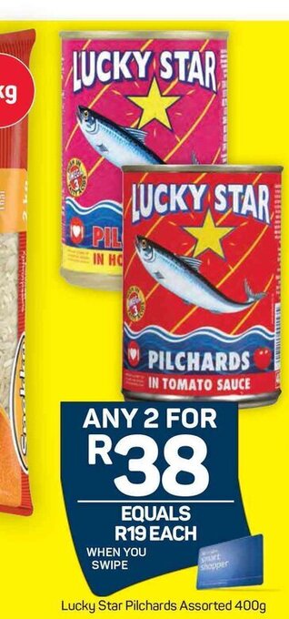 Pick n Pay Lucky Star Pilchards Assorted 400g offer